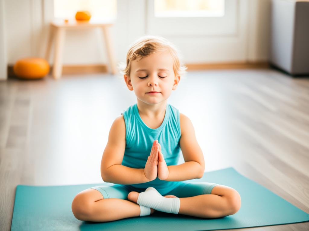 Kinder Meditation während der Kindeshaltung