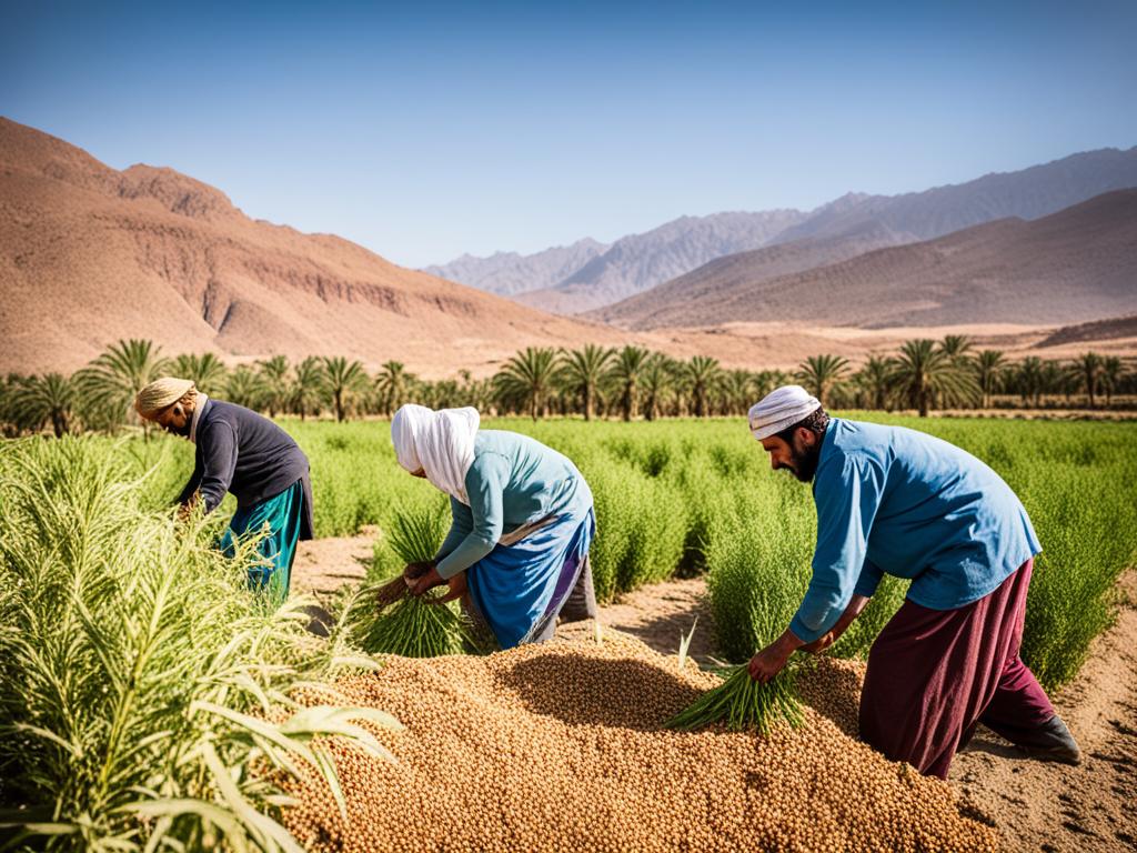 Quinoa Ernte in Marokko