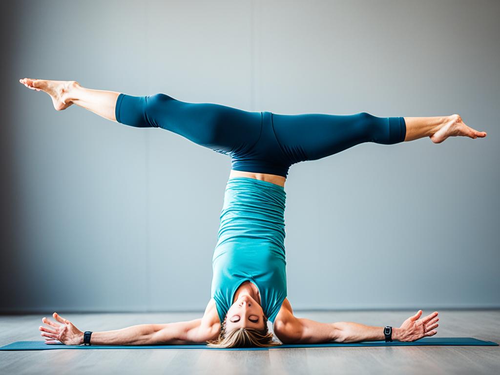 Krähe im Unterarmstand Yoga