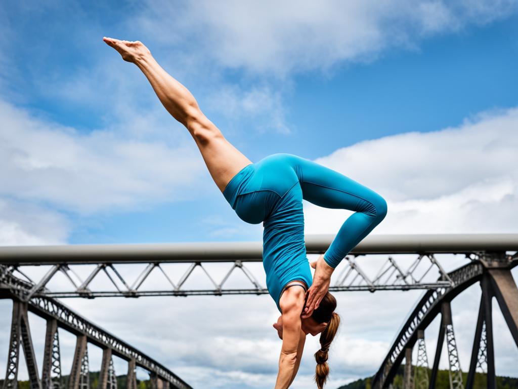 Brücke gestreckte Beine Yoga