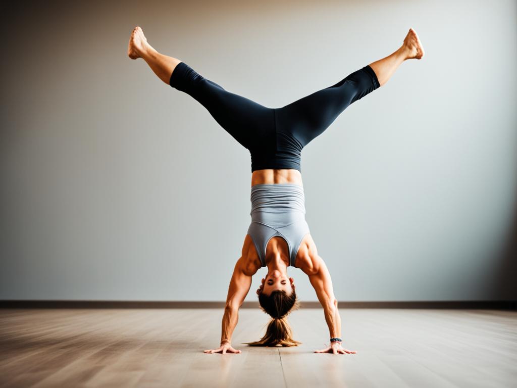 Handstand gespreizte Beine Yoga